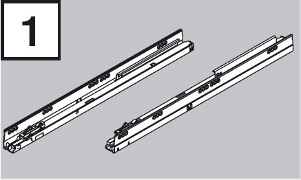 BLUM 578.3001B výsuv Antaro 300mm/30kg Blumotion P+L