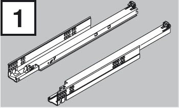 BLUM 560H4500C Tandem celovýsuv 450mm/30kg Blumatic