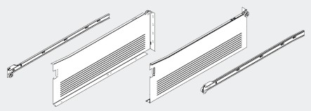 BLUM 320H4500C15 Metabox, zásuvka H 450mm, bílá