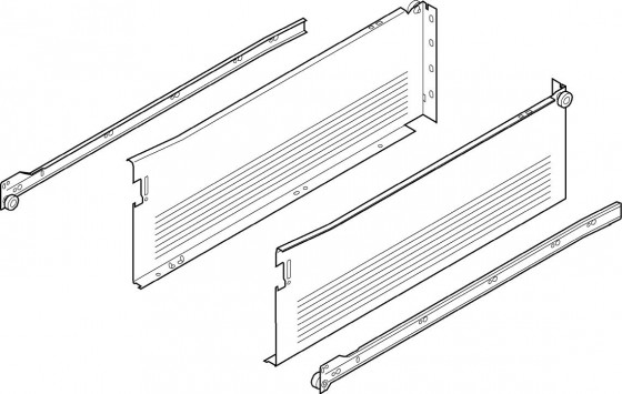 BLUM 320N5500C15 Metabox, zásuvka N 550mm, bílá
