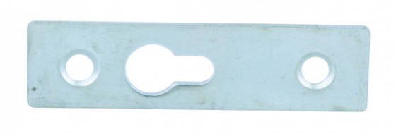 Závěsné kování, bajonet (klíčová dírka), hranaté, 15,5x58x1,5mm, vrut