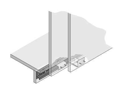 HETTICH 45082 STB 12 posuvné dveře sada pro 2 křídla