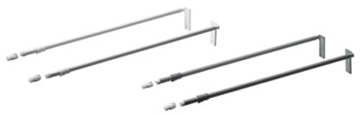 HETTICH 51426 Multitech podélný reling, 400mm, bílá