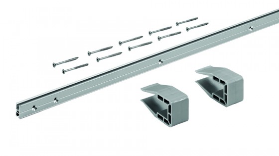 HETTICH 9209225 SlideLine M horní/spodní vedení 18mm/2500mm stříbrná elox