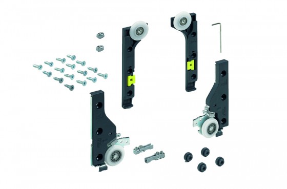 HETTICH 9156339 SlideLine M posuvné dveře sada pro 1 křídlo 30kg, bez tlumení