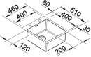 BLANCO 523392 Dřez Claron 400-IF/A DX Durinox nerez