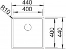 BLANCO 523385 Dřez pod desku Claron 400-U DX Durinox nerez
