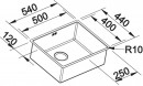 BLANCO 523386 Dřez pod desku Claron 500-U DX Durinox nerez
