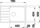 BLANCO 525110 Dřez Lemis XL 6S-IF Compact s excentrem nerez kartáčovaná