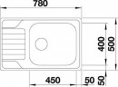 BLANCO 525120 Dřez Dinas XL 6 S Compact s excentrem nerez kartáčovaná