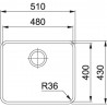 FRANKE Dřez ANX 110-48 510x430mm nerez