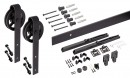 K-StrongLine Barnio kování pro posuvné dveře Big 2m s tlumením, 40-45mm černá