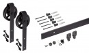 K-StrongLine Barnio kování pro posuvné dveře Big 2m bez tlumení, 30-40mm černá