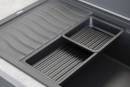 AGOFORM Odkapávače 2ks na nádobí do dřezu 440x185mm a 205x183mm černá