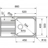 FRANKE Dřez SRX 611-86/2P LB 860x500mm nerez