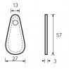 HETTICH 9113648 Knop Galati světle hnědá kůže