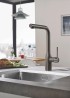 GROHE 30270AL0 Baterie ESSENCE L-výpusť s duální sprchou kartáčový Hard Graphite