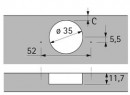 HETTICH 9043361 Intermat naložený bez pružiny P2O