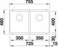 BLANCO 523574 Dřez Subline 350/350-U InFino manuál Silgranit PuraDur antracit