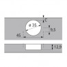 HETTICH 9091630 Sensys 8661 vložený 95° P2O, tl. až 32mm, 45x9.5, vrut