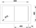 BLANCO 523796 Dřez Zenar 45S InFino s excentrem Silgranit PuraDur tartufo
