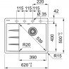 FRANKE Dřez CNG 611-62 TL/7 620x500mm onyx