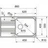 FRANKE Dřez SRX 611-86/7L LB 860x500mm nerez