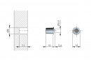 IF tlumič dvířek závrtný Flex 8x10x2,6mm šedá/transparent