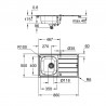 GROHE 31552SD1 Dřez K200 45-S 860 x 500mm nerez ocel, kartáčovaná
