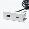 VersaPick nabíječka, 1x USB A/C, obdélník, bílá mat RAL 9003