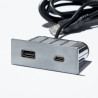 VersaPick nabíječka, 1x USB A/C, obdélník, nerez