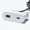 VersaPick nabíječka, 1x USB A/C, ovál, bílá mat RAL 9003