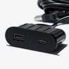 VersaPick nabíječka, 1x USB A/C, ovál, černá mat