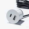 VersaPick nabíječka, 1x USB A/C, kulatý, bílá mat RAL 9003