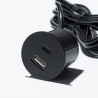 VersaPick nabíječka, 1x USB A/C, kulatý, černá mat