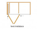 HAWA 27636 Folding Concepta 25 do pouzdra 1250-1850mm stříbrná levá