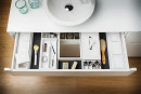 GOLLINUCCI Koupelnový organizér s příslušenstvím 450mm 146x422x69mm bílá