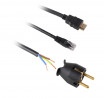 VersaTurn elektrická zásuvka 2x 230V FR, USB A/C, 1x RJ45, HDMI, povrch nerez