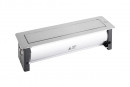 VersaTurn elektrická zásuvka 2x 230V FR, USB A/C, 1x RJ45, HDMI, povrch nerez