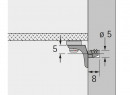 HETTICH 47609 podpěra police Sekura 8, 5 mm, niklováno, transparentní
