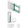 KES 002188 boční koš a držák utěrek, 150mm, Arena Style, chrom