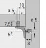 HETTICH 19557 podpěra Sekura 1.1, 5 mm, niklováno