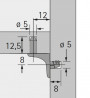 HETTICH 9005558 podpěra Sekura 6, 5 mm, niklováno