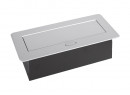 StrongPower Elektrická zásuvka 2x 230V, Francouzská, 2x USB A+C, stříbrná