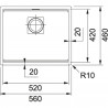 FRANKE Dřez KNG 110-52 560x460mm bílá led