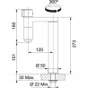 FRANKE Baterie Vital Tap pouze filtr černá matná/nerez