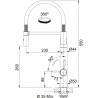 FRANKE Baterie Vital Tap sprcha/proud černá matná/nerez