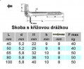Skoba s křížovou drážkou 5x50mm zinek bílý