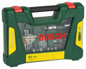 BOSCH 2607017195 91dílná sada vrtáků a bitů V-Line TiN s ráčnovým šroubovákem