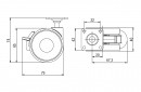 TENTE kolečko Linea 65mm s brzdou 70kg tmavě šedá